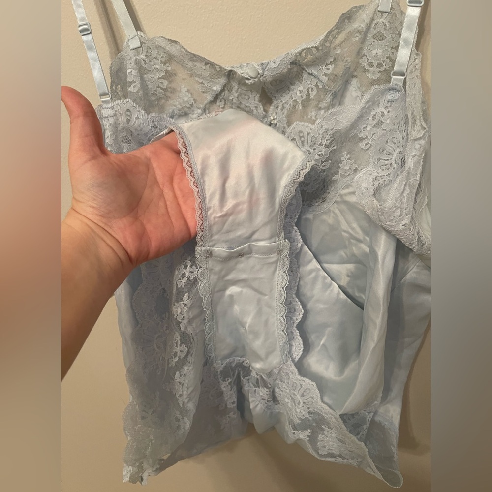 NWT Vintage Deadstock Satin and Lace One Piece - Picture 5 of 6